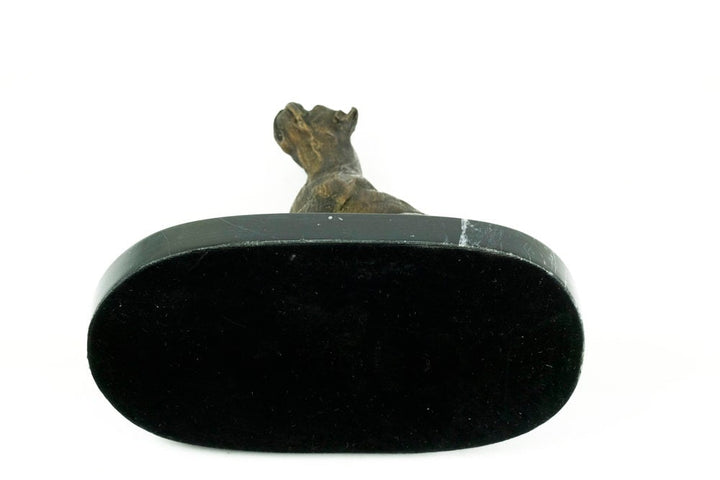 Bronze Boxer Dog Sculpture Sitting Boxer Statue Animal Figurine Art Sculpture Dog Art Dog Lovers Gift Sitting Dog Figurine Dog Deocration