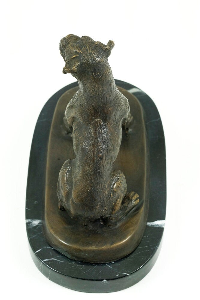 Bronze Boxer Dog Sculpture Sitting Boxer Statue Animal Figurine Art Sculpture Dog Art Dog Lovers Gift Sitting Dog Figurine Dog Deocration