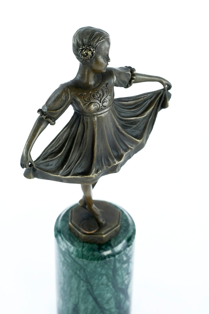 Bronze Ballerina Statue Little Ballet Dancer Figurine Bronze Art Deco Ballerina Sculpture Ferdinand Preiss Ballet Lovers Gift Ballerina Deco