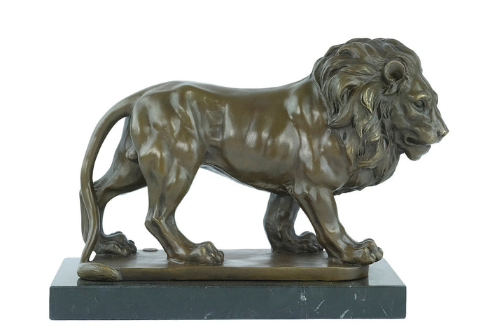Bronze Lion Sculpture Wildlife Sculpture Majestic Lion Statue Giambologna Animal Art Figurine Lion Decoration Bronze Walking Lion Statue