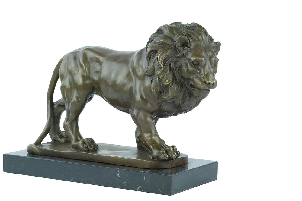 Bronze Lion Sculpture Wildlife Sculpture Majestic Lion Statue Giambologna Animal Art Figurine Lion Decoration Bronze Walking Lion Statue
