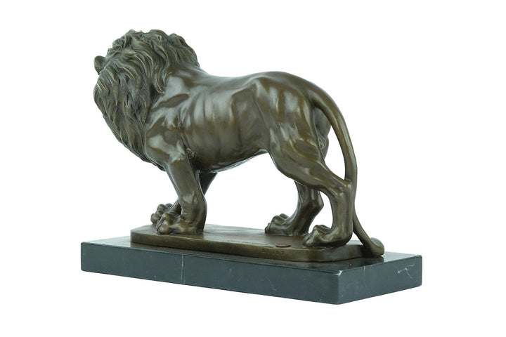 Bronze Lion Sculpture Wildlife Sculpture Majestic Lion Statue Giambologna Animal Art Figurine Lion Decoration Bronze Walking Lion Statue