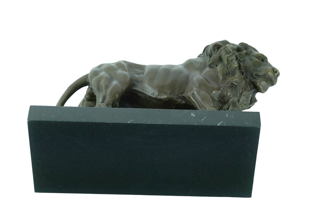 Bronze Lion Sculpture Wildlife Sculpture Majestic Lion Statue Giambologna Animal Art Figurine Lion Decoration Bronze Walking Lion Statue