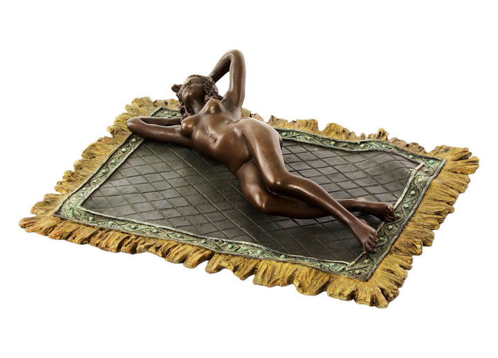 Bronze Female on Rug Sculpture Vienna Bronze Statue Bronze Female Nude Sculpture Franz Bergman Bronze Figurine Viennese Bronze Figure