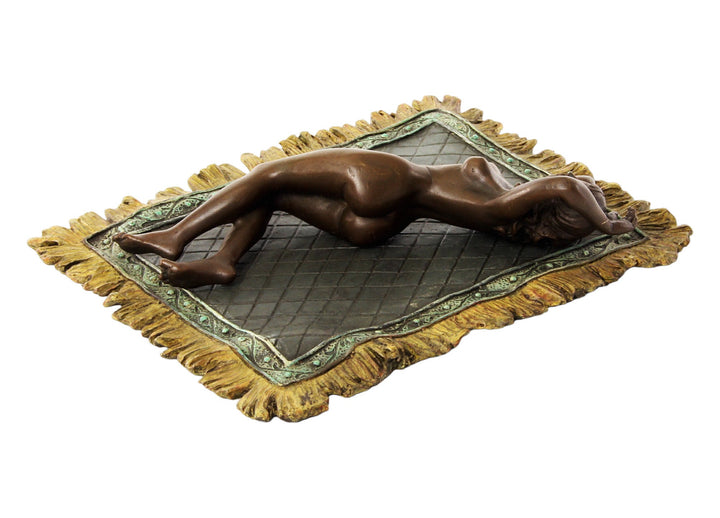 Bronze Female on Rug Sculpture Vienna Bronze Statue Bronze Female Nude Sculpture Franz Bergman Bronze Figurine Viennese Bronze Figure