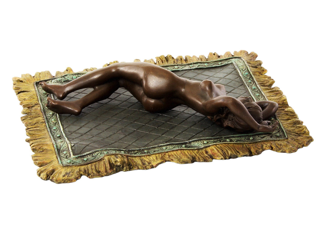 Bronze Female on Rug Sculpture Vienna Bronze Statue Bronze Female Nude Sculpture Franz Bergman Bronze Figurine Viennese Bronze Figure