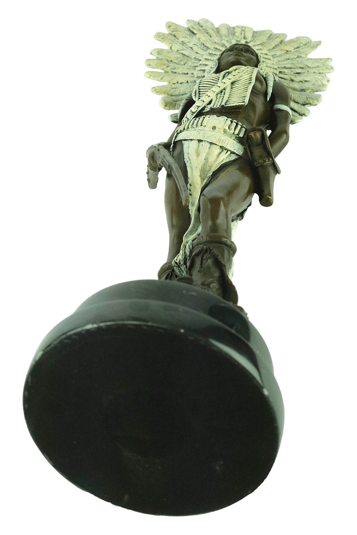 Cold Painted Bronze Sculpture of an Indian Female with a Rifle Viennese Bronze Statue Indian Female Sculpture Franz Bergman Bronzes Art