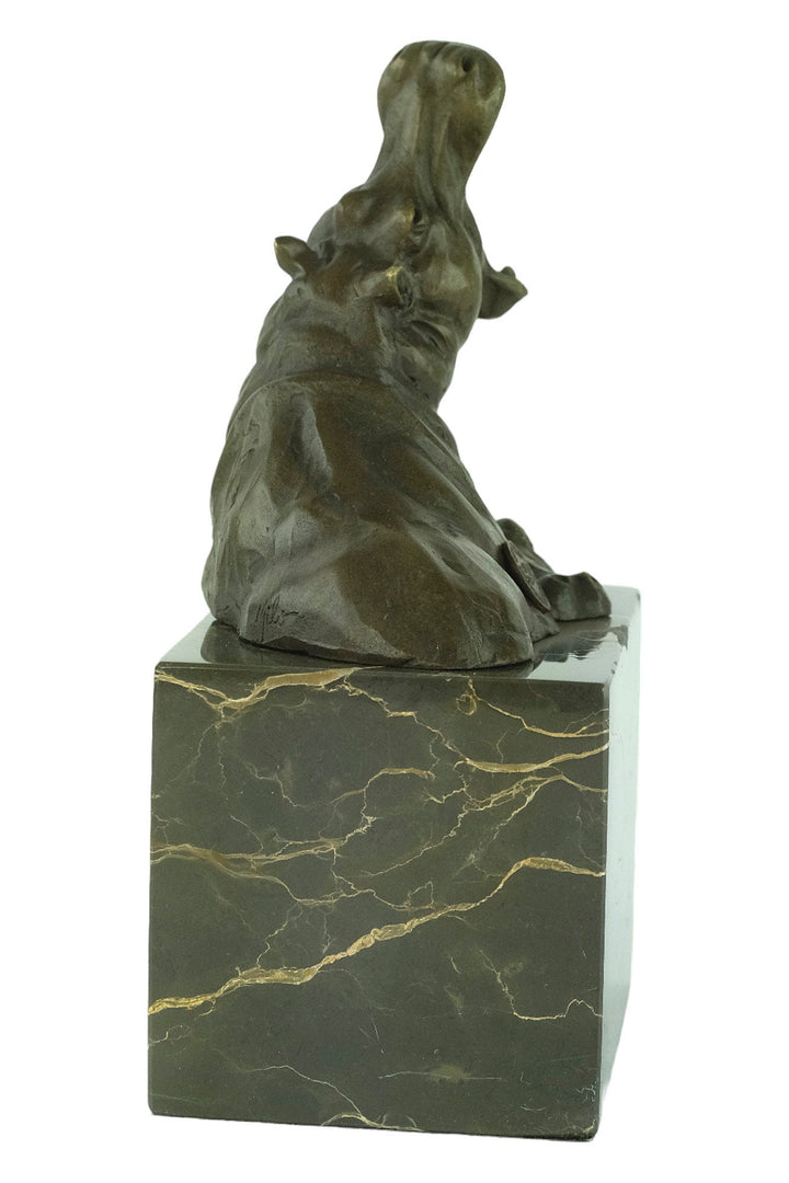 Bronze Sculpture of Two Bathing Hippo's Animal Art Statue Bronze Hippopotamus Sculpture Bronze Wildlife Statue Hippo Lovers Gift Hippo Deco