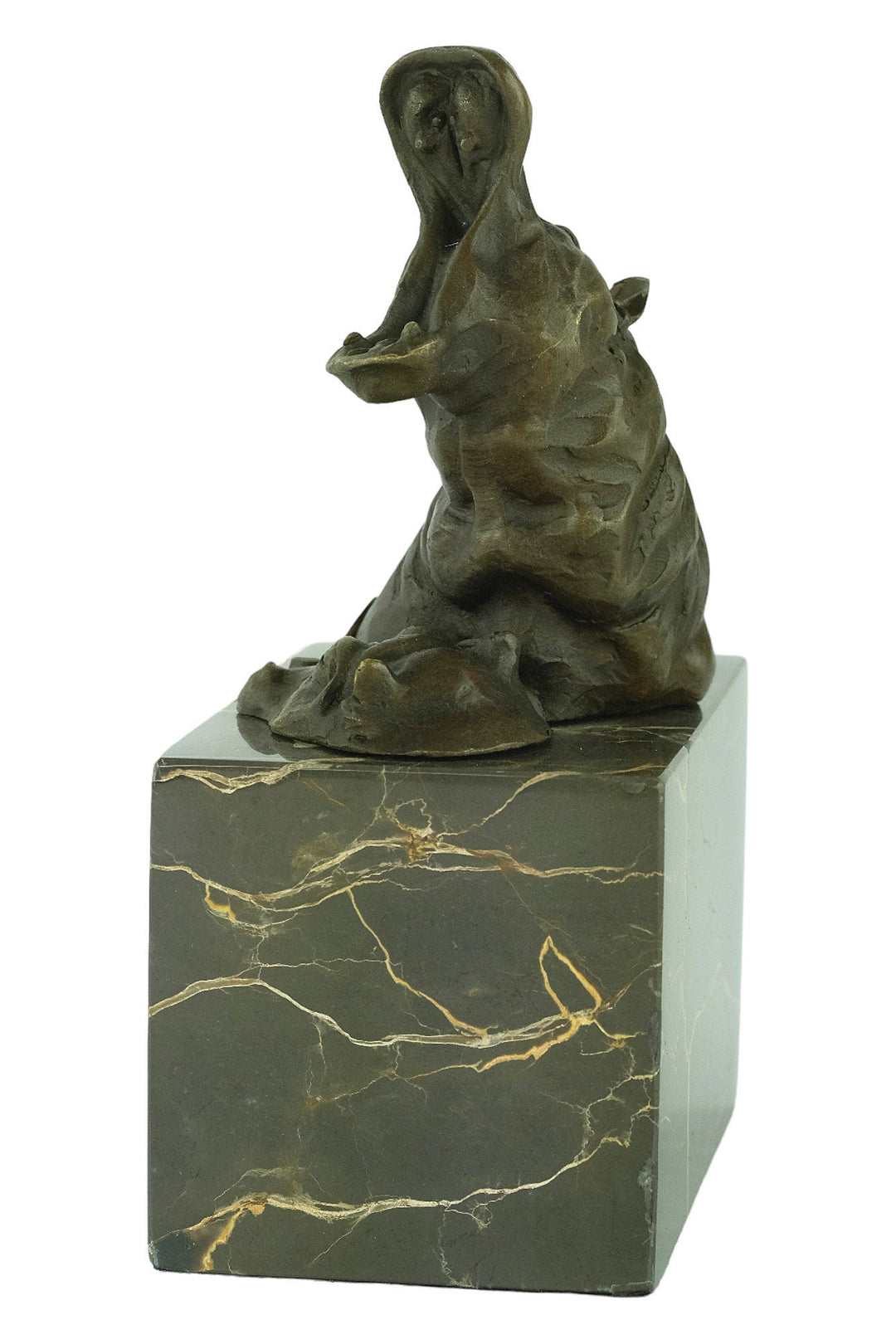 Bronze Sculpture of Two Bathing Hippo's Animal Art Statue Bronze Hippopotamus Sculpture Bronze Wildlife Statue Hippo Lovers Gift Hippo Deco