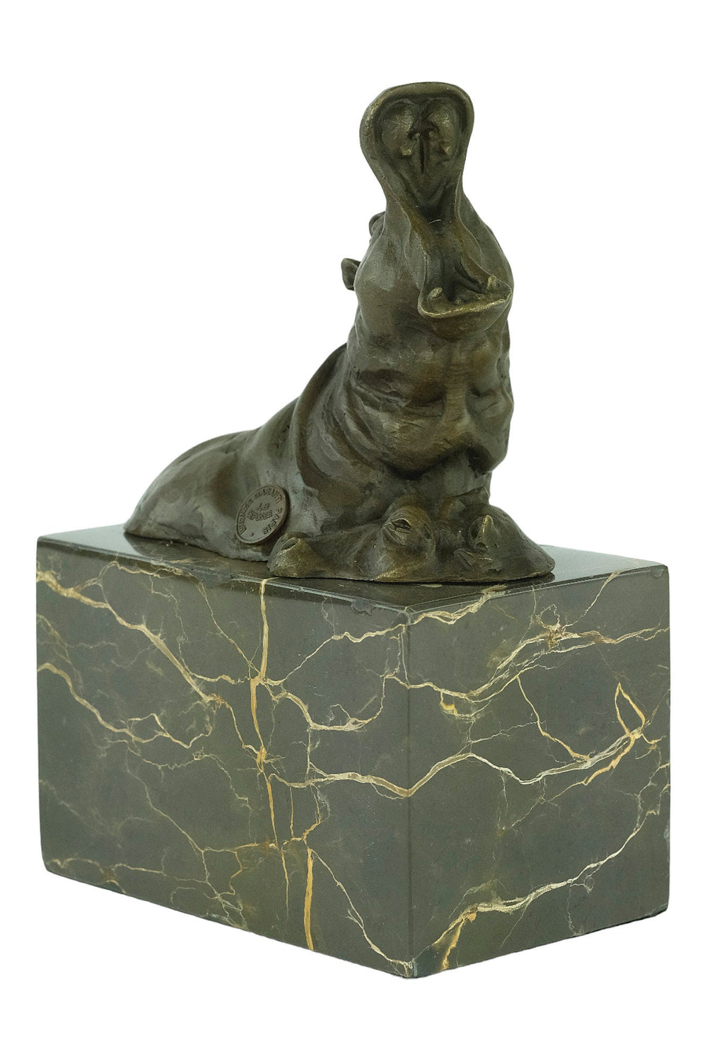 Bronze Sculpture of Two Bathing Hippo's Animal Art Statue Bronze Hippopotamus Sculpture Bronze Wildlife Statue Hippo Lovers Gift Hippo Deco