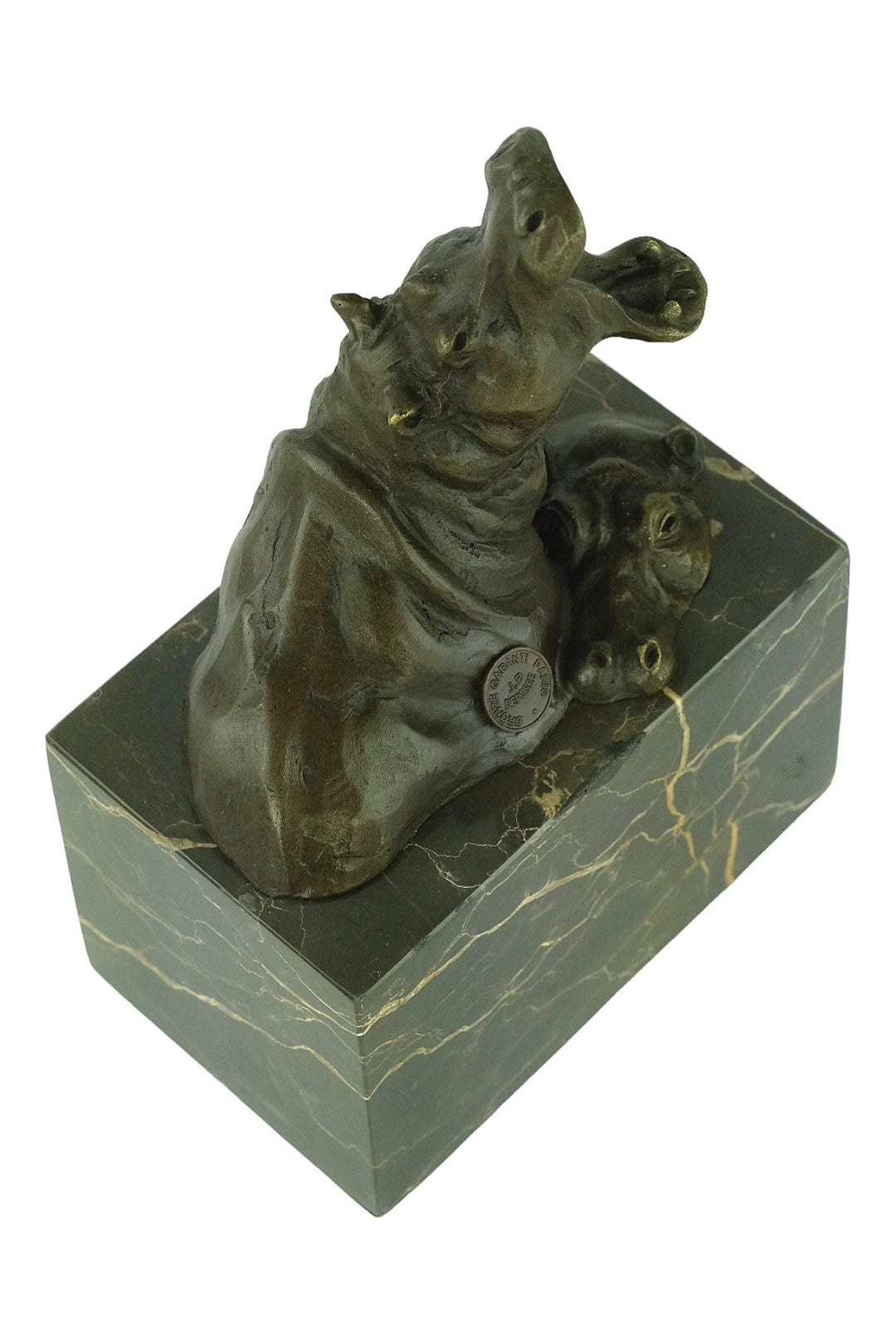 Bronze Sculpture of Two Bathing Hippo's Animal Art Statue Bronze Hippopotamus Sculpture Bronze Wildlife Statue Hippo Lovers Gift Hippo Deco