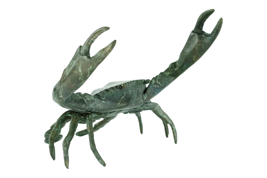 Bronze Crab Sculpture Animal Art Statue Nautical Decor Bronze Crab Statue Crab Lovers Gift Sealife Crab Decoration Bronze Animal Sculpture