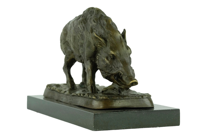 Bronze Wild Boar Sculpture Hunting Decoration Wildlife Sculpture Bronze Wild Boar Statue Hunting Sculpture Animal Art Figurine Wild Boar Art