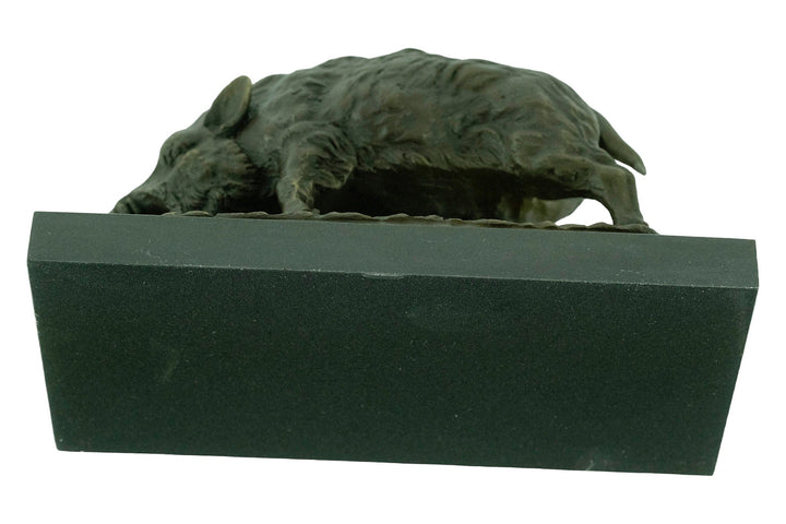 Bronze Wild Boar Sculpture Hunting Decoration Wildlife Sculpture Bronze Wild Boar Statue Hunting Sculpture Animal Art Figurine Wild Boar Art