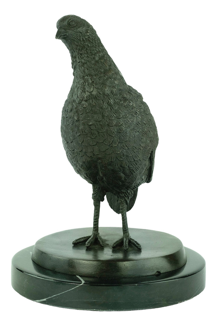 Bronze Partridge Sculpture Bird Statue Animal Art Figurine English Partridge Hunting Sculpture Hunting Decoration Bronze Pheasant Statue