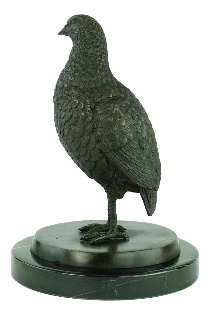 Bronze Partridge Sculpture Bird Statue Animal Art Figurine English Partridge Hunting Sculpture Hunting Decoration Bronze Pheasant Statue