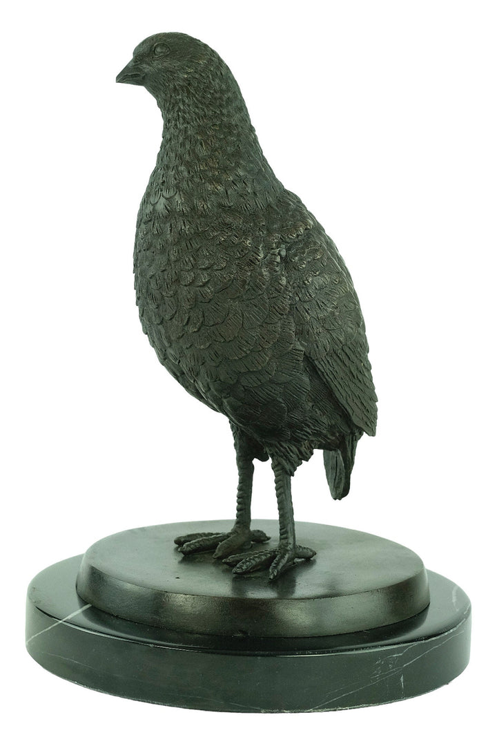 Bronze Partridge Sculpture Bird Statue Animal Art Figurine English Partridge Hunting Sculpture Hunting Decoration Bronze Pheasant Statue