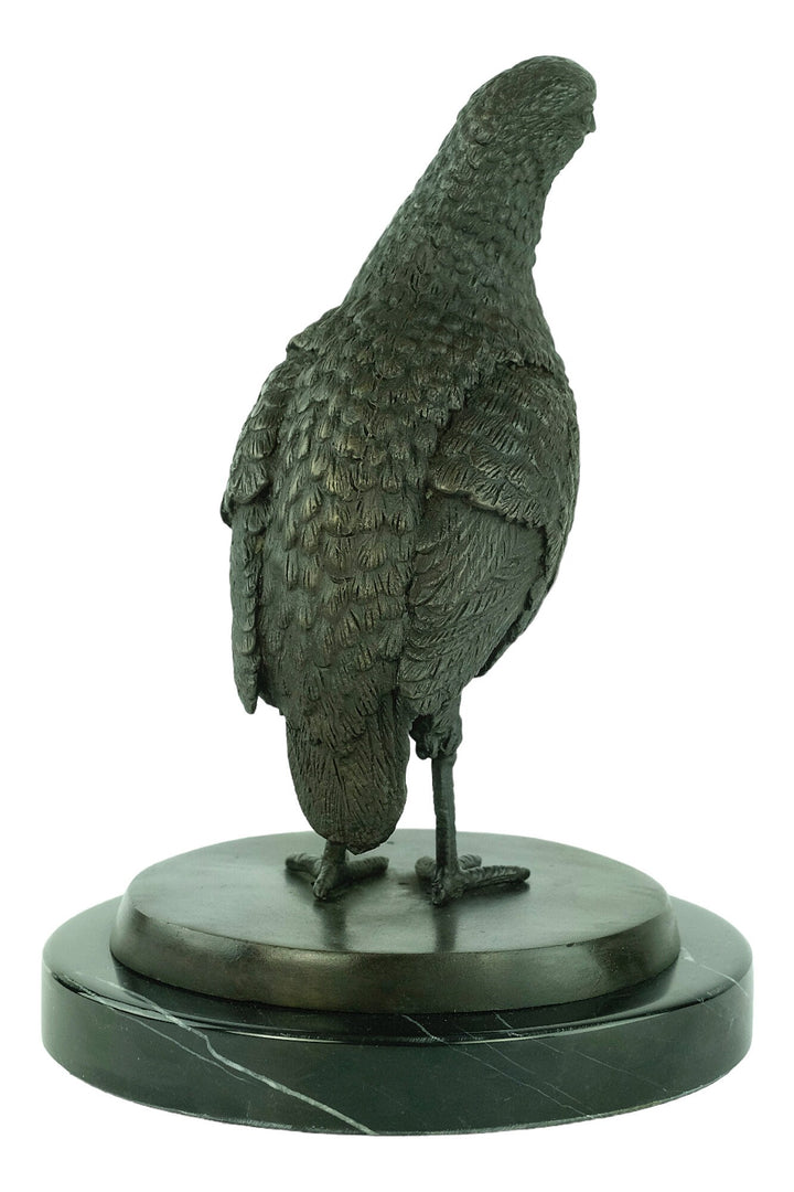 Bronze Partridge Sculpture Bird Statue Animal Art Figurine English Partridge Hunting Sculpture Hunting Decoration Bronze Pheasant Statue