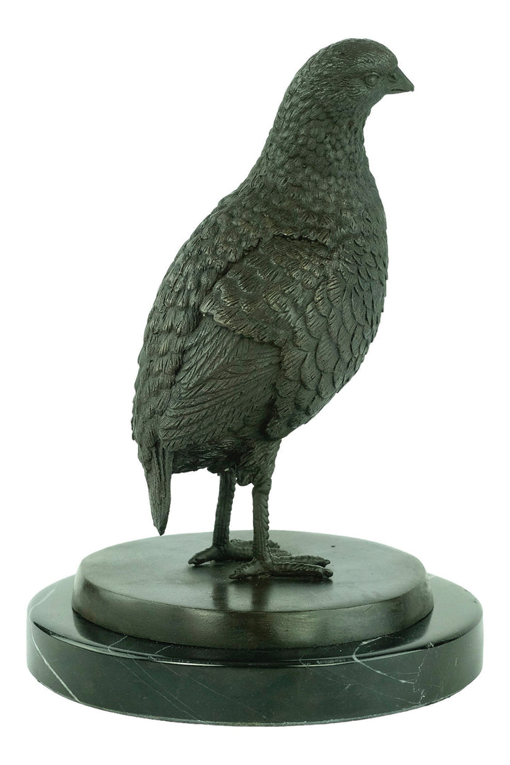 Bronze Partridge Sculpture Bird Statue Animal Art Figurine English Partridge Hunting Sculpture Hunting Decoration Bronze Pheasant Statue