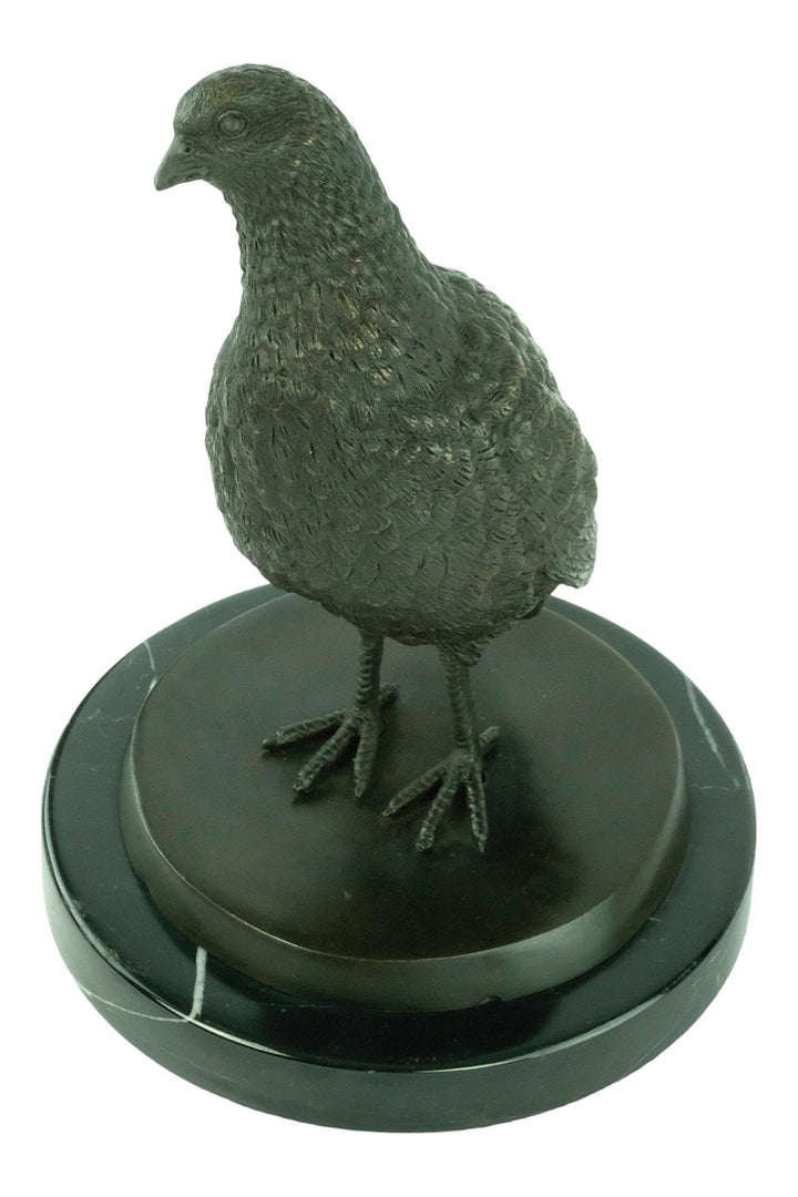 Bronze Partridge Sculpture Bird Statue Animal Art Figurine English Partridge Hunting Sculpture Hunting Decoration Bronze Pheasant Statue