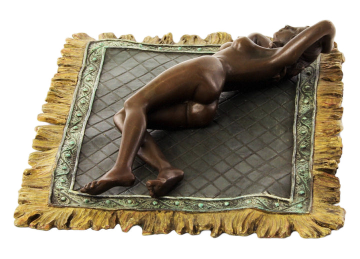 Bronze Female on Rug Sculpture Vienna Bronze Statue Bronze Female Nude Sculpture Franz Bergman Bronze Figurine Viennese Bronze Figure