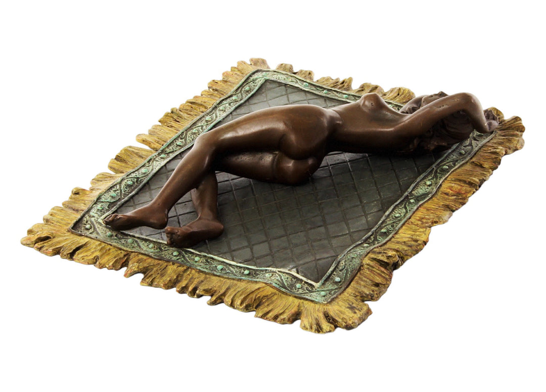 Bronze Female on Rug Sculpture Vienna Bronze Statue Bronze Female Nude Sculpture Franz Bergman Bronze Figurine Viennese Bronze Figure