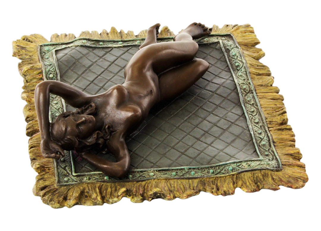 Bronze Female on Rug Sculpture Vienna Bronze Statue Bronze Female Nude Sculpture Franz Bergman Bronze Figurine Viennese Bronze Figure