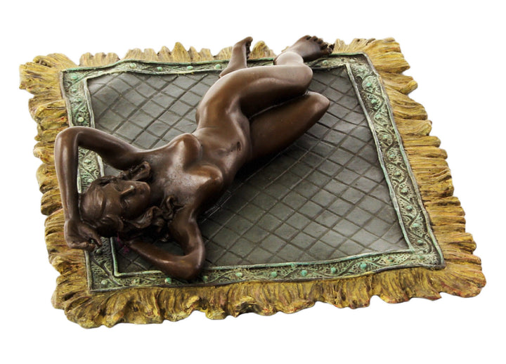 Bronze Female on Rug Sculpture Vienna Bronze Statue Bronze Female Nude Sculpture Franz Bergman Bronze Figurine Viennese Bronze Figure