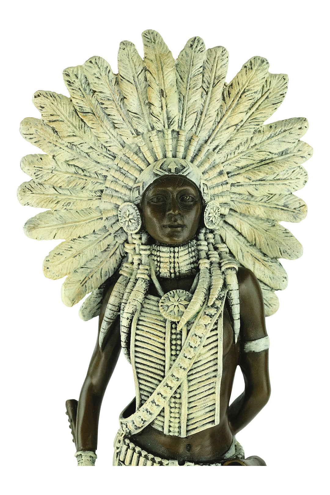 Cold Painted Bronze Sculpture of an Indian Female with a Rifle Viennese Bronze Statue Indian Female Sculpture Franz Bergman Bronzes Art