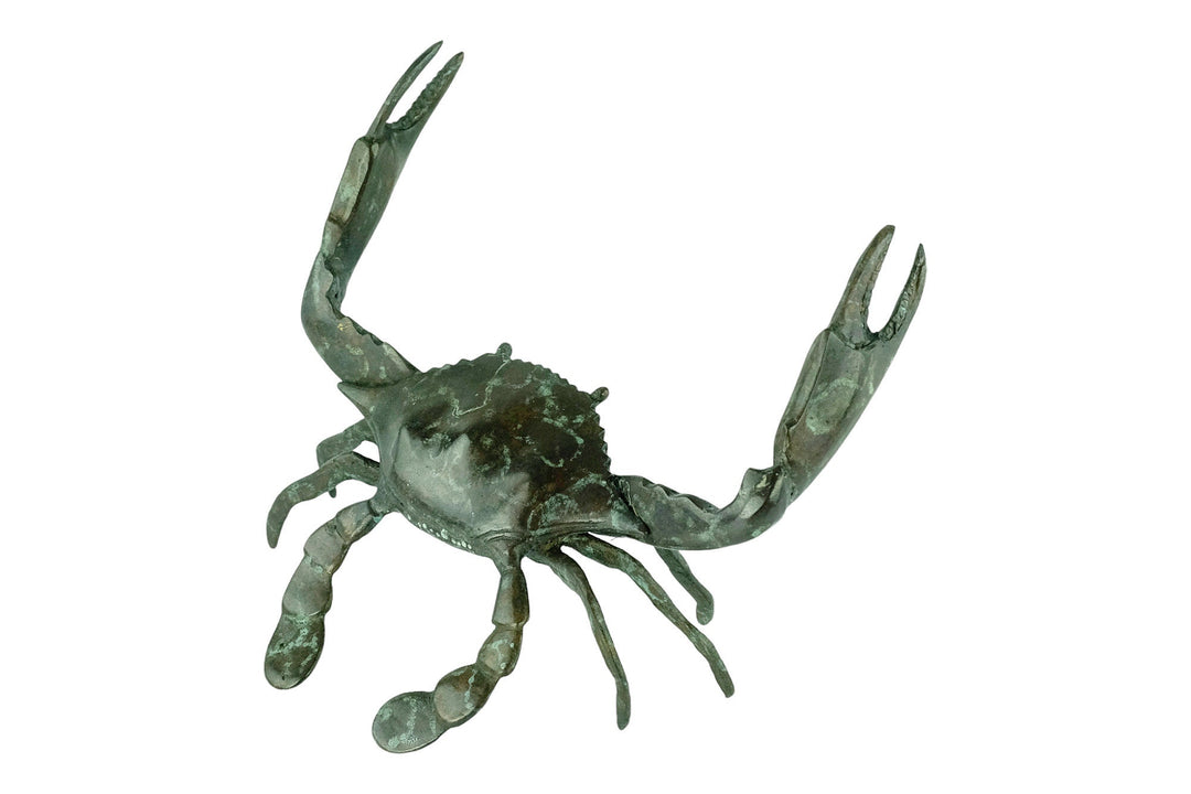 Bronze Crab Sculpture Animal Art Statue Nautical Decor Bronze Crab Statue Crab Lovers Gift Sealife Crab Decoration Bronze Animal Sculpture