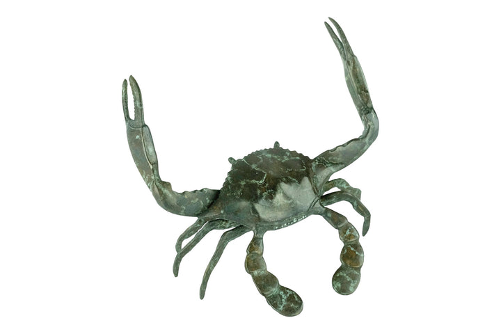 Bronze Crab Sculpture Animal Art Statue Nautical Decor Bronze Crab Statue Crab Lovers Gift Sealife Crab Decoration Bronze Animal Sculpture