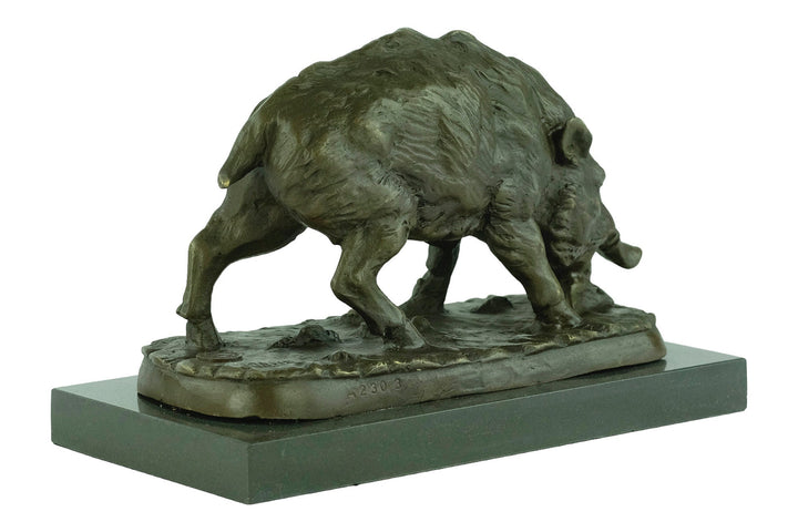 Bronze Wild Boar Sculpture Hunting Decoration Wildlife Sculpture Bronze Wild Boar Statue Hunting Sculpture Animal Art Figurine Wild Boar Art