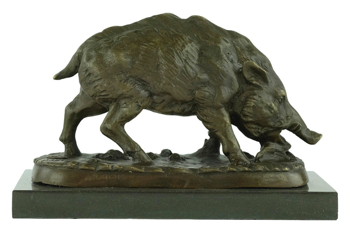 Bronze Wild Boar Sculpture Hunting Decoration Wildlife Sculpture Bronze Wild Boar Statue Hunting Sculpture Animal Art Figurine Wild Boar Art