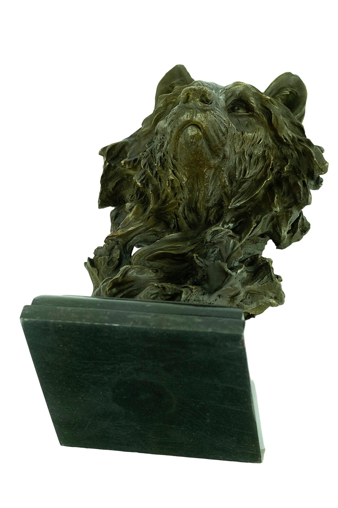 Bronze Wolf Head Statue Bronze Wildlife Sculpture Bronze Wolfs Head Sculpture Hunting Decoration Wolf Lovers Gift Wolf Art Animal Art Statue