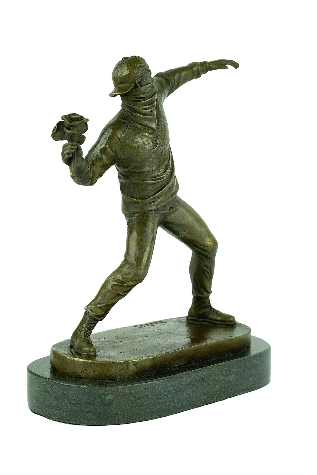 Bronze Banksy Sculpture Flower Thrower by Banksy Statue Bronze Banksy Art Statue Contemporary Sculpture Modern Art Statue Banksy Decoration