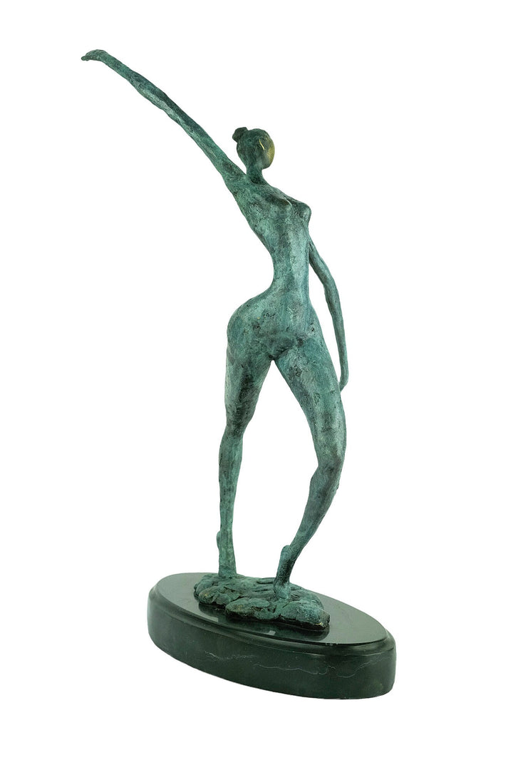 Modern Bronze Sculpture of a Graceful Dancing Female on Marble Base Bronze Milo Sculpture Contemporary Art Statue Modern Female Statue Art