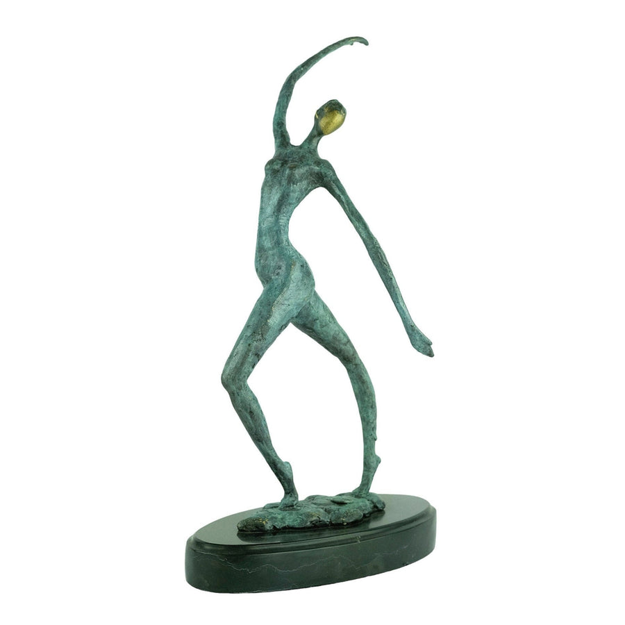 Modern Bronze Sculpture of a Graceful Dancing Female on Marble Base Bronze Milo Sculpture Contemporary Art Statue Modern Female Statue Art