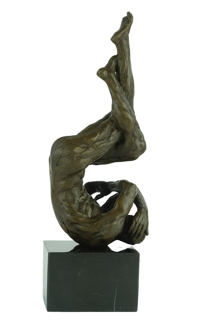 Bronze Male Statue Modern Bronze Male Sculpture Male Nude Art Figurine Masculine Man Sculpture Contemporary Art Statue Nude Male Art Statue
