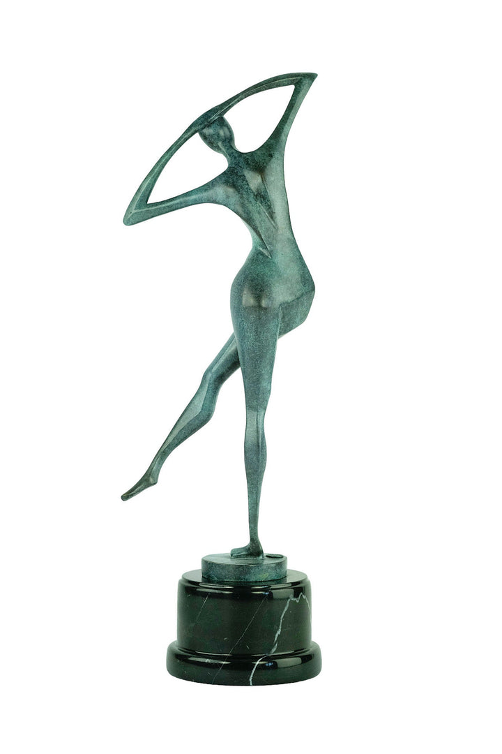 Large Modern Bronze Dancing Female Sculpture Contemporary Art Statue Bronze Dancer Statue Modern Bronze Sculpture Abstract Female Art Statue