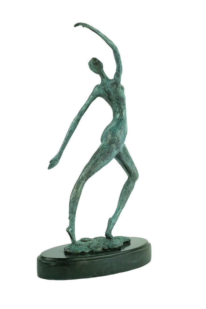 Modern Bronze Sculpture of a Graceful Dancing Female on Marble Base Bronze Milo Sculpture Contemporary Art Statue Modern Female Statue Art