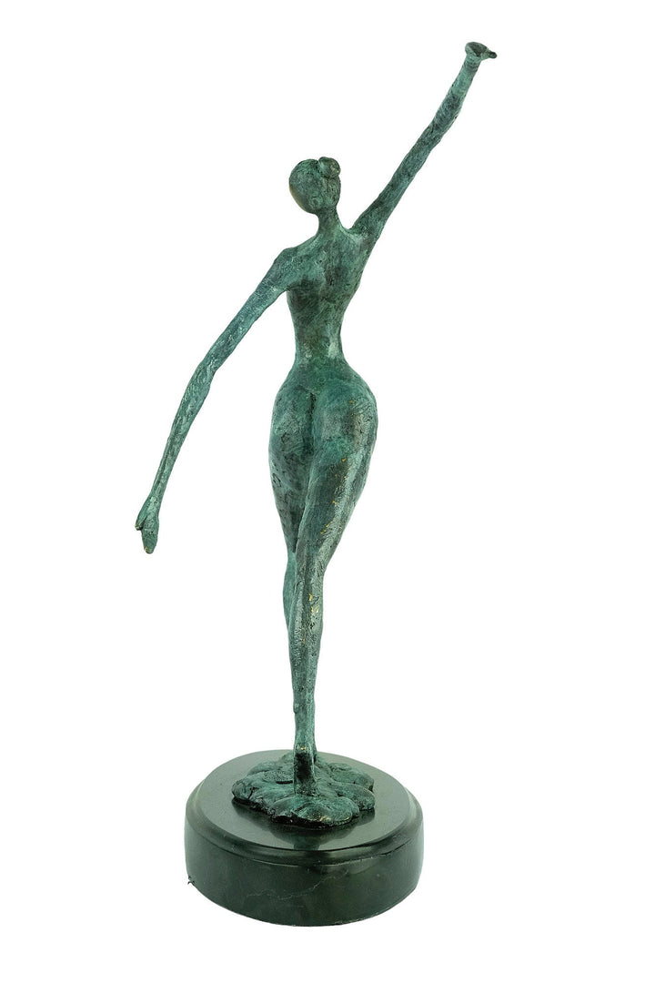 Modern Bronze Sculpture of a Graceful Dancing Female on Marble Base Bronze Milo Sculpture Contemporary Art Statue Modern Female Statue Art