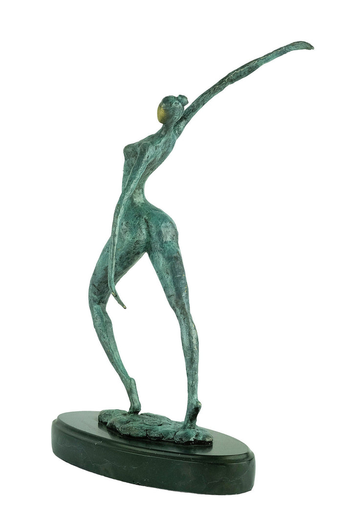 Modern Bronze Sculpture of a Graceful Dancing Female on Marble Base Bronze Milo Sculpture Contemporary Art Statue Modern Female Statue Art
