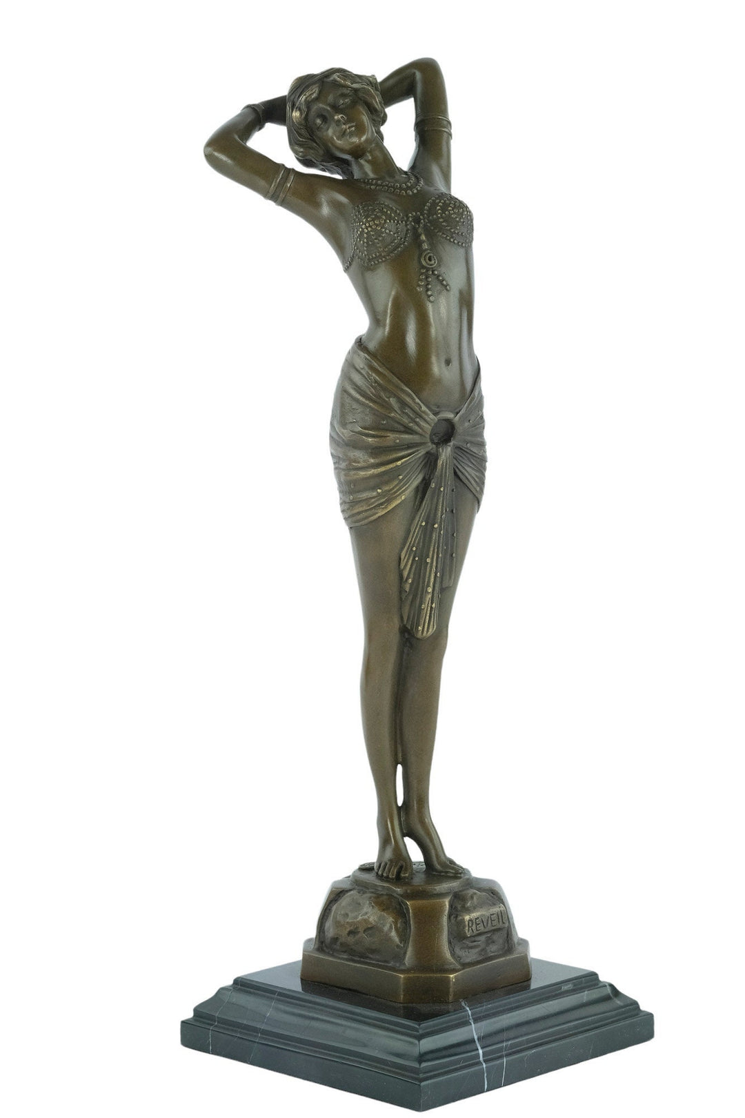 Large Bronze Sculpture of Awaking Female Bronze Art Statue Reveil Paul Philippe Art Deco Bronze Sculpture Art Deco Dancer Sculpture Woman
