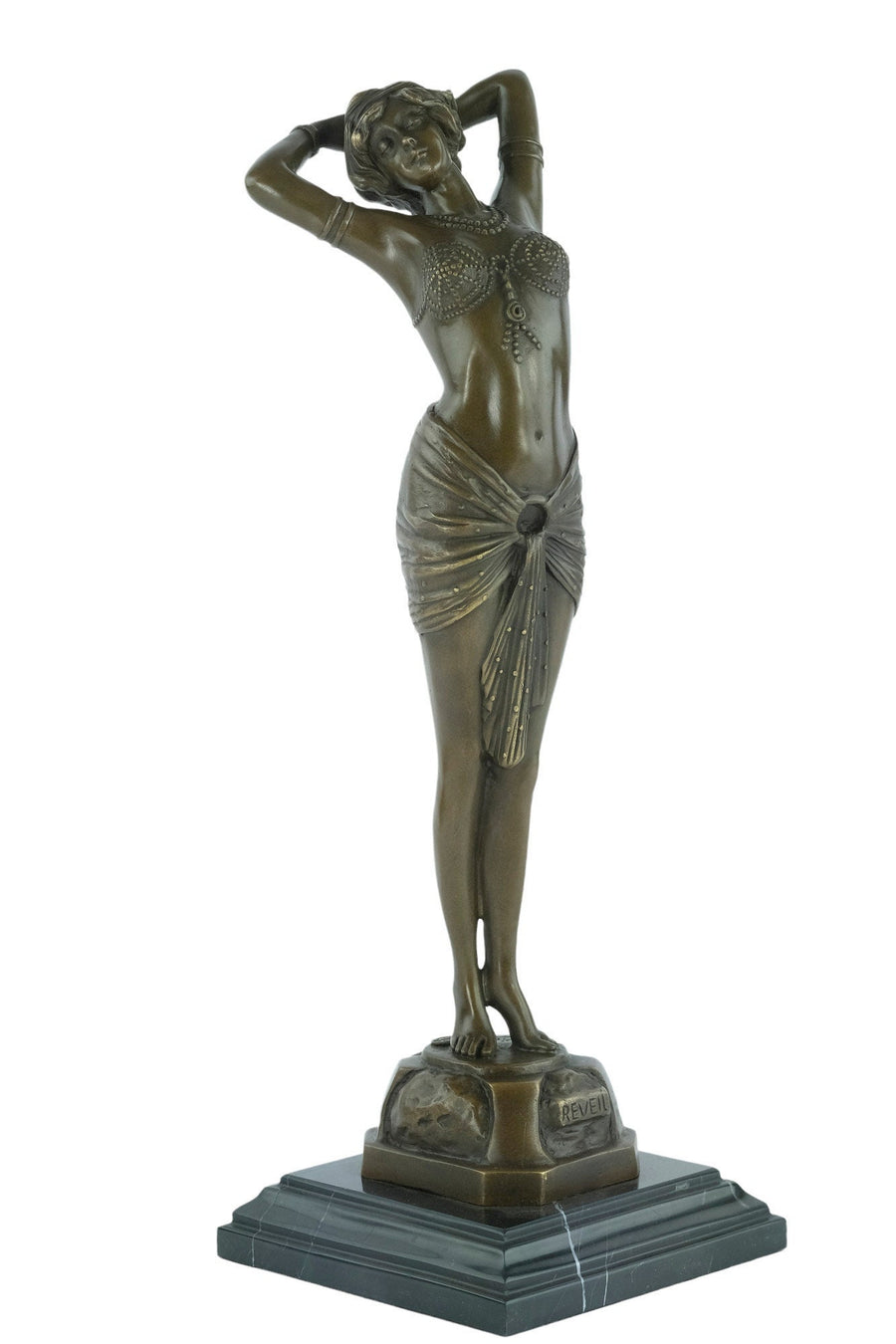 Large Bronze Sculpture of Awaking Female Bronze Art Statue Reveil Paul Philippe Art Deco Bronze Sculpture Art Deco Dancer Sculpture Woman