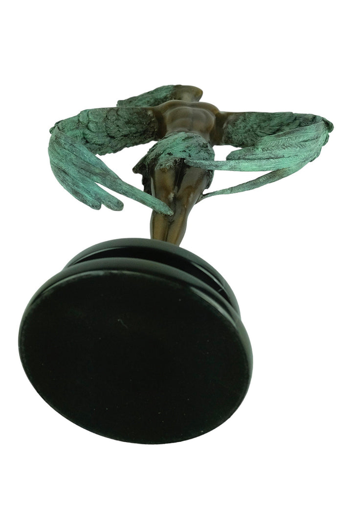 Modern Bronze Winged Male Sculpture Contemporary Art Statue Bronze Icarus Statue Winged Male Figurine Mythology Sculpture Bronze Art Statue