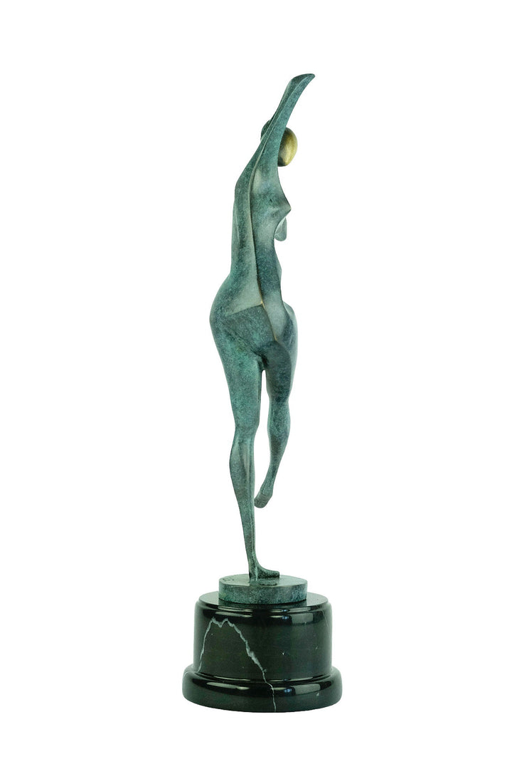Large Modern Bronze Dancing Female Sculpture Contemporary Art Statue Bronze Dancer Statue Modern Bronze Sculpture Abstract Female Art Statue