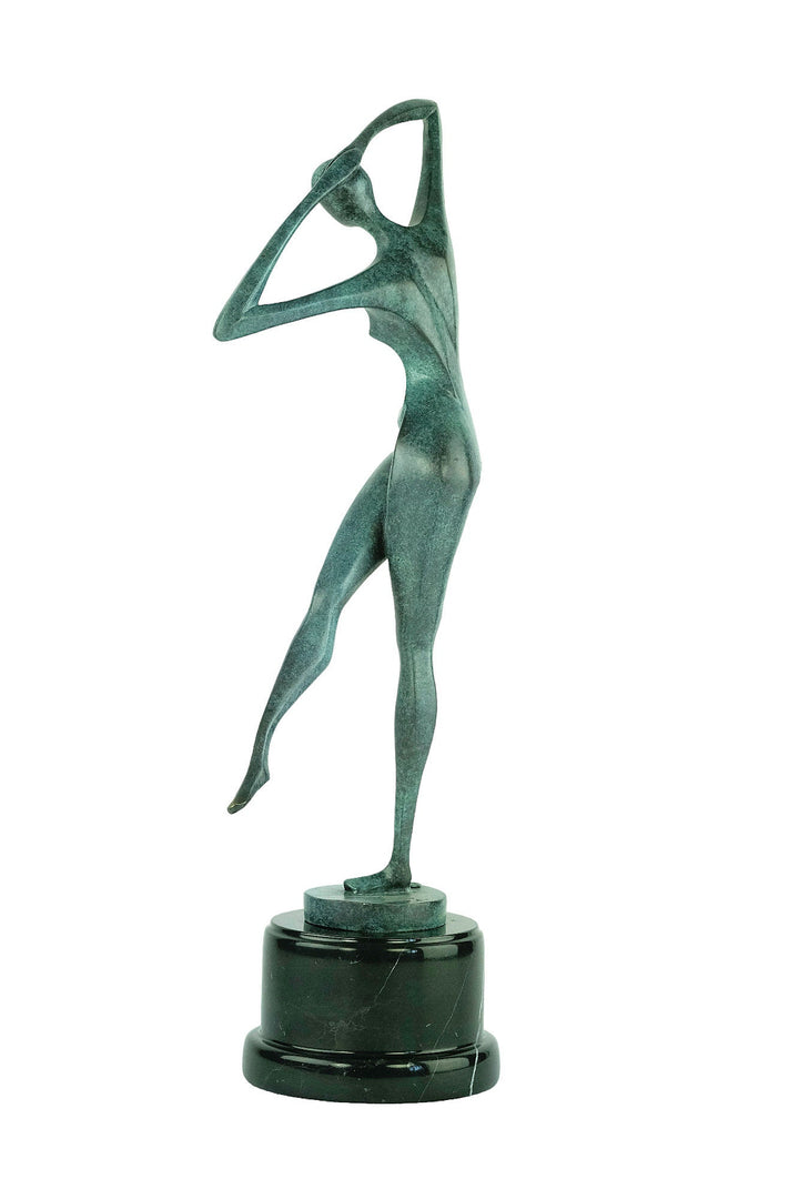 Large Modern Bronze Dancing Female Sculpture Contemporary Art Statue Bronze Dancer Statue Modern Bronze Sculpture Abstract Female Art Statue