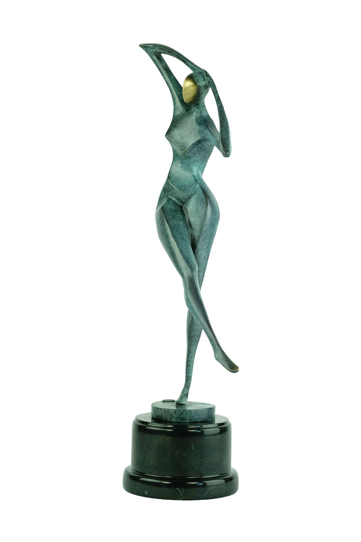 Large Modern Bronze Dancing Female Sculpture Contemporary Art Statue Bronze Dancer Statue Modern Bronze Sculpture Abstract Female Art Statue