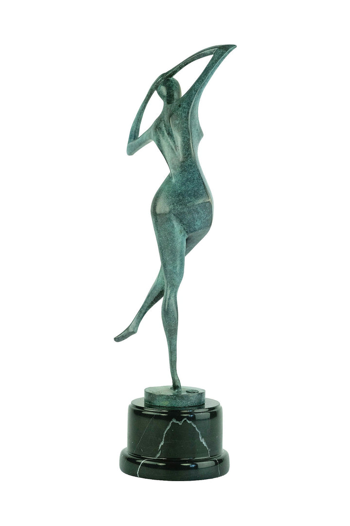 Large Modern Bronze Dancing Female Sculpture Contemporary Art Statue Bronze Dancer Statue Modern Bronze Sculpture Abstract Female Art Statue