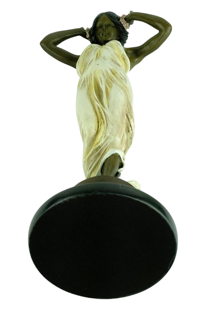 Bronze Nymph Sculpture Painted Bronze Wood Nymph Statue Pittaluga Sculpture Bronze Sculpture in Art Nouveau Style Bronze Female Statue Art